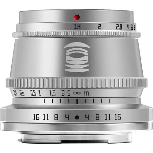 TTArtisan 35mm F1.4 Manual Focus Lens for Sony E Mount (SIlver)