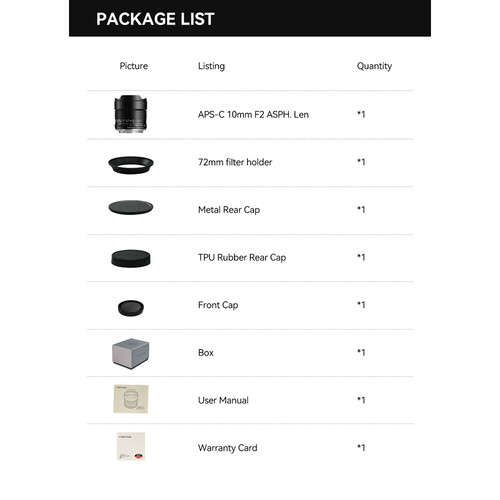 TTArtisan 10mm f/2.0 Lens (FUJIFILM X)