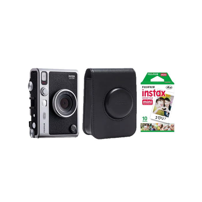 FUJIFILM INSTAX MINI EVO Hybrid Instant Camera (1 Instax Film and Case)