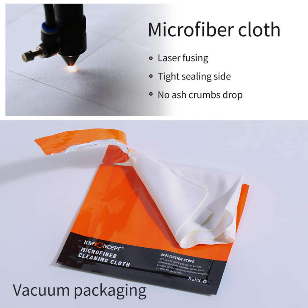 K&F dry needle a dust-free microfibre cloth  14 X 14cm 10 pack - SKU-1597