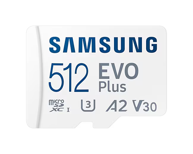 Samsung EVO Plus U3 V30 A2 512GB microSD Card