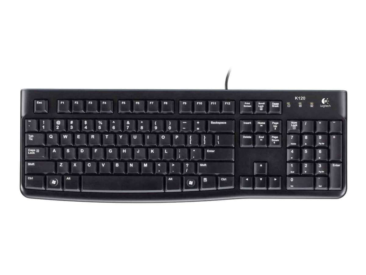 Logitech K120 Corded Plug-and-Play USB Keyboard 920-002508