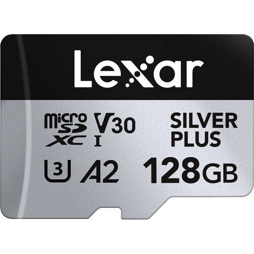 Lexar® 128GB Professional SILVER PLUS microSDXC UHS-I Card