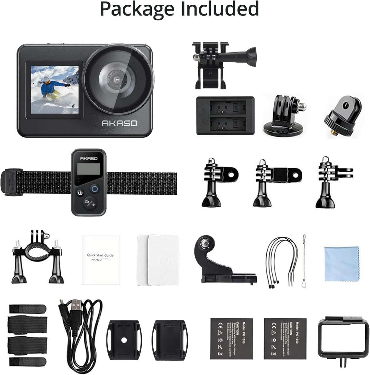 AKASO Brave 7 4K 30FPS, 20MP, Wi-fi, Waterproof Action Camera