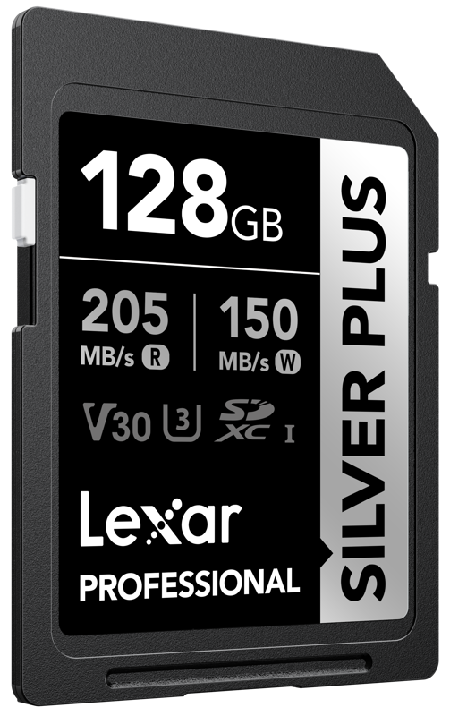 Lexar ® Professional 128GB SILVER PLUS SDXC UHS-I Card