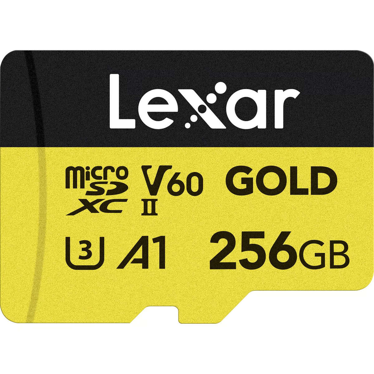 Lexar ® Professional 256GB GOLD microSDXC UHS-II Card