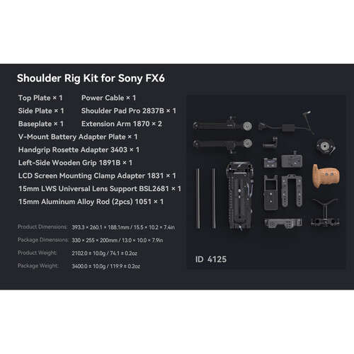 SmallRig Shoulder Rig Kit For Sony FX6 Cameras