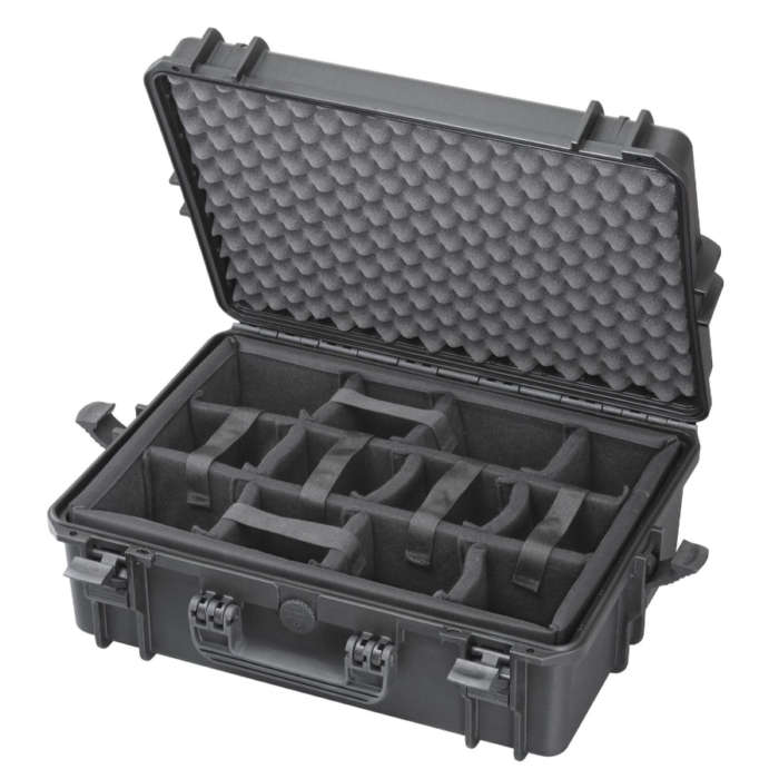 Stage Plus PRO LINE 505CAM Black Protective Carry Case, with Padded Dividers