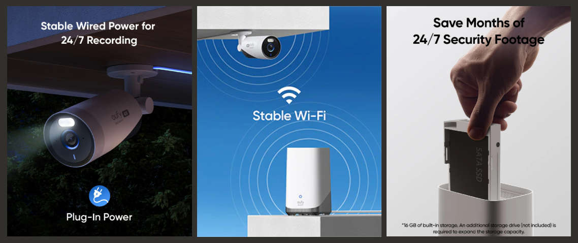 Eufy Security eufyCam E330 Professional 4K UHD Wireless Security 4-Cam Kit