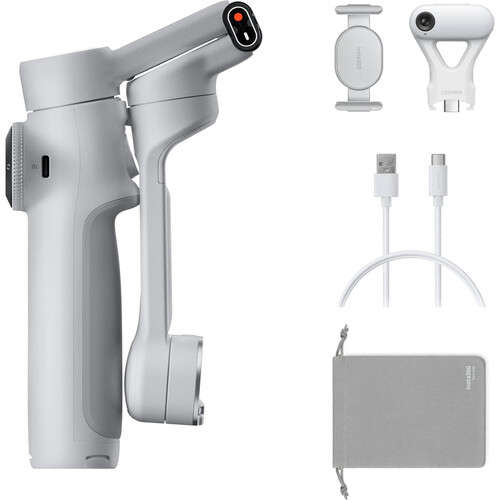 Insta360 Flow 2 3-Axis Smartphone Gimbal With AI-Powered Tracker Bundle (Stone Grey)