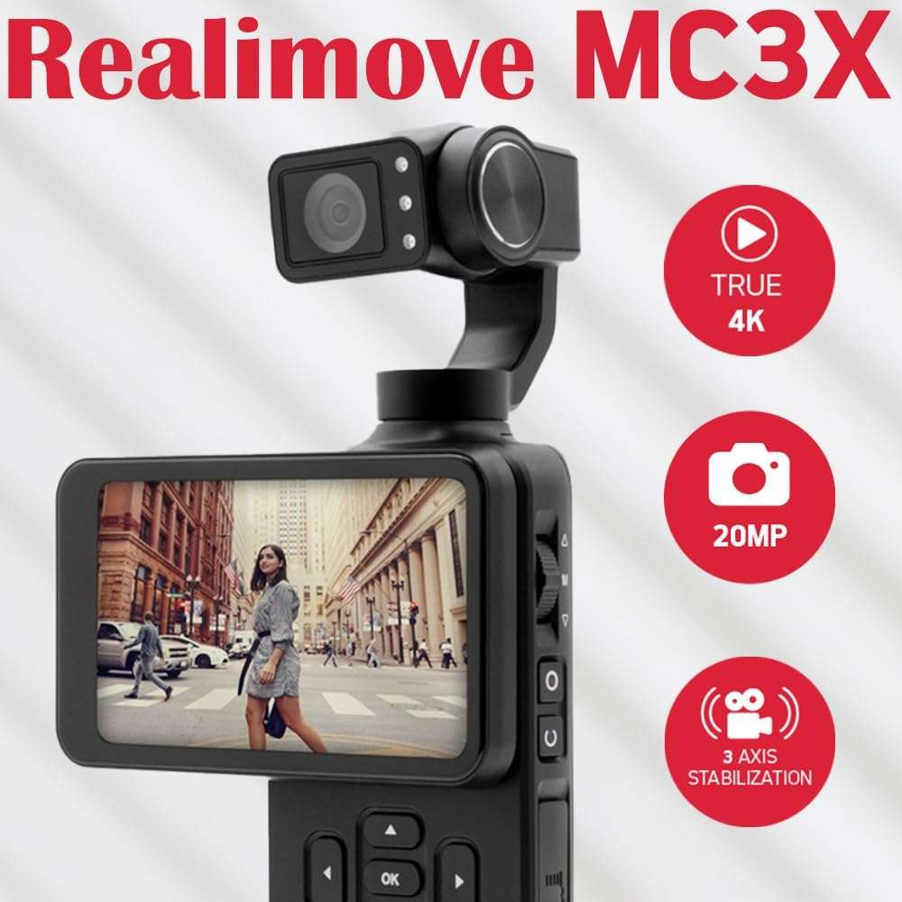 AGFA Photo MC3X 4K Realimove 3Axis Stabilizer Gimbal Camera