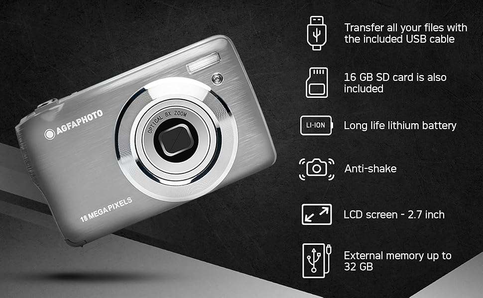 AGFA Photo Realishot DC8200 Compact Digital Camera (Silver)