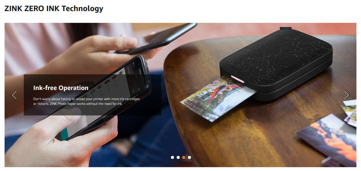 HP Sprocket 2x3" Portable Instant Smartphone Photo Printer (Black Noir)