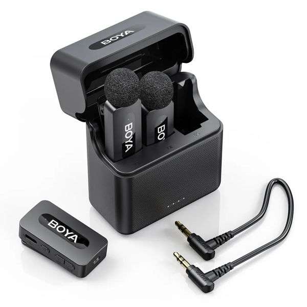 Boya BY-V35 2.4GHz Dual-Channel Wireless Microphone System for 3.5mm TRS Devices