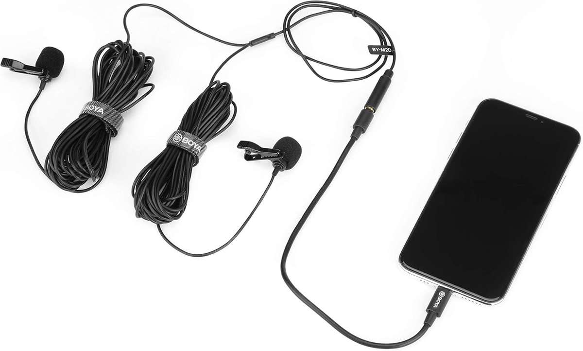 Boya BY-M2D Digital Dual Lavalier Microphone for iOS Devices