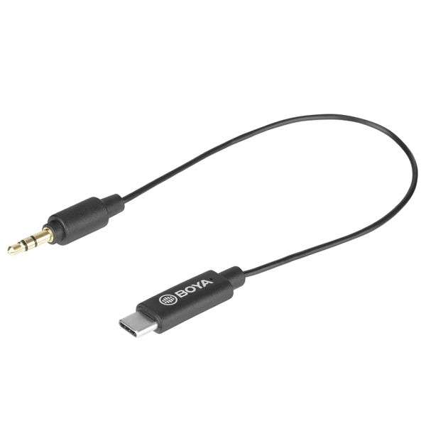 Boya BY-K2 3.5mm TRS (Male) to USB-C (Male) Audio Adapter