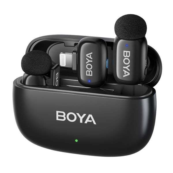 Boya Mini 2-03 Super Mini 2.4HGz Wireless Microphone System with Case for Lightning Devices