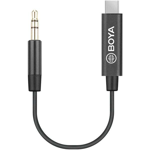 Boya BY-K2 3.5mm TRS (Male) to USB-C (Male) Audio Adapter