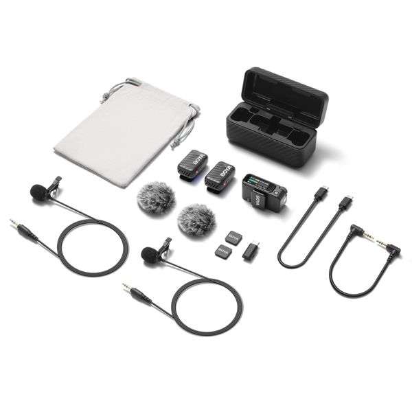 Boya BOYAMIC 2-01 AI-Powered Mini 2.4GHz Wireless Microphone System with Lavaliers