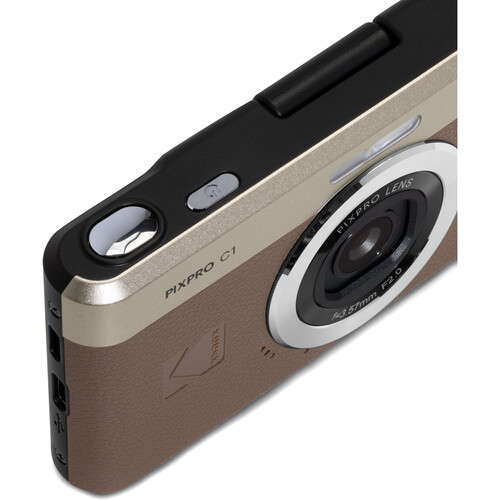 Kodak PIXPRO C1 Compact Digital Camera with 13MP Tilt Screen (Brown)