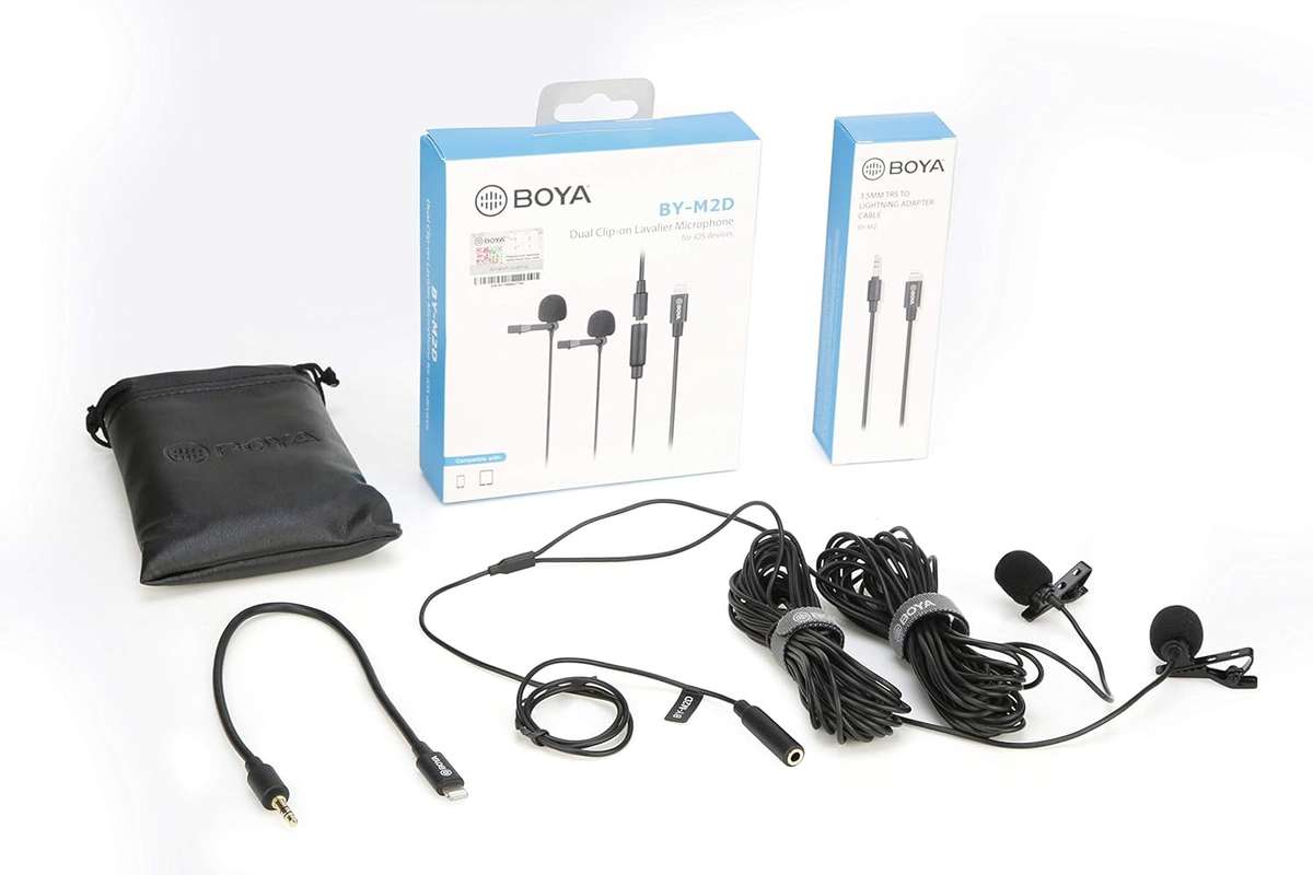 Boya BY-M2D Digital Dual Lavalier Microphone for iOS Devices