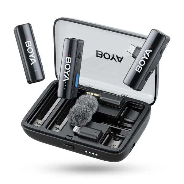 Boya BOYALINK 2 3-in-1 Compact 2.4GHz Dual-Channel Wireless Microphone System