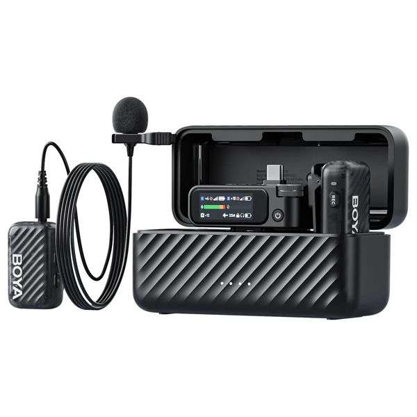 Boya BOYAMIC 2-01 AI-Powered Mini 2.4GHz Wireless Microphone System with Lavaliers