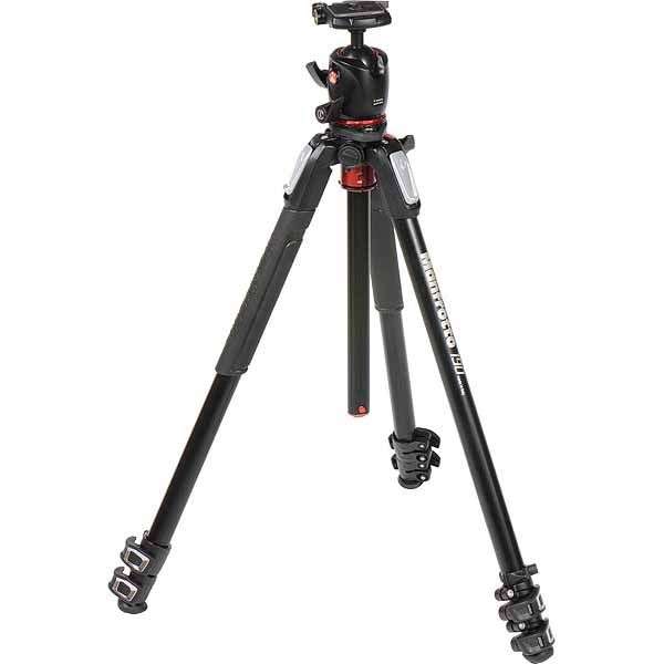 Manfrotto MK190X3-Q6T 190X Aluminium 3-Section Kit with 496 Ball Head AS