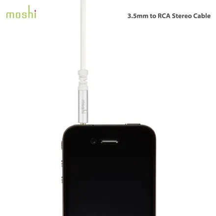 Moshi 3.5mm To RCA Stereo Cable - White