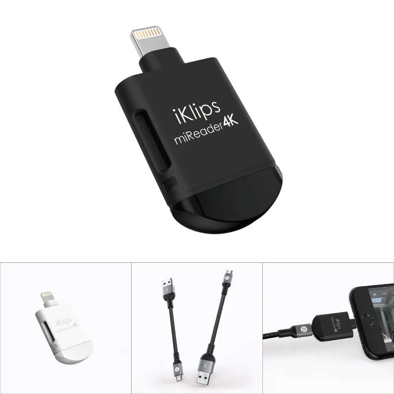 Adam Elements iKlips miREADER 4K 0GB - Black