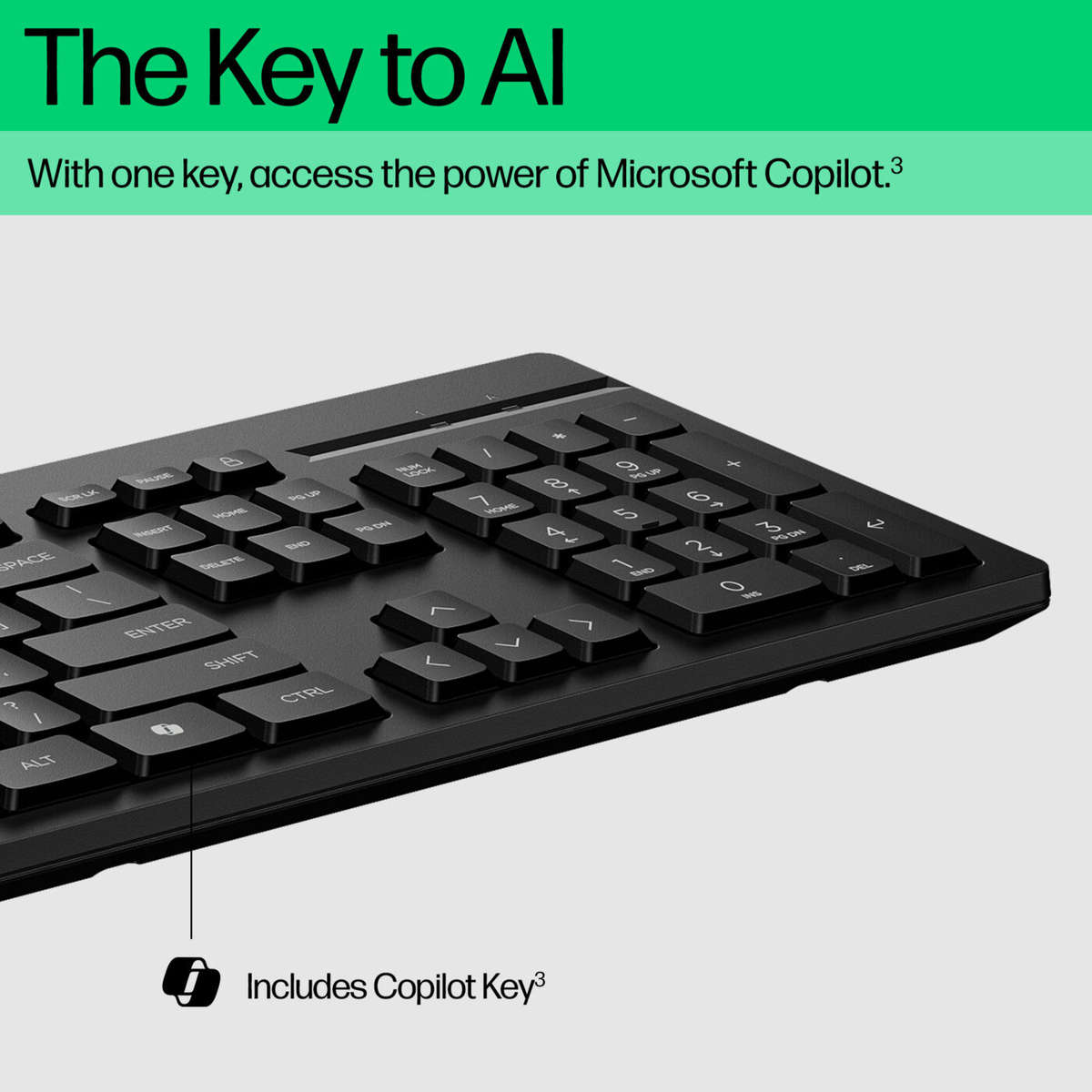HP 125 G2 USB Wired Keyboard EURO