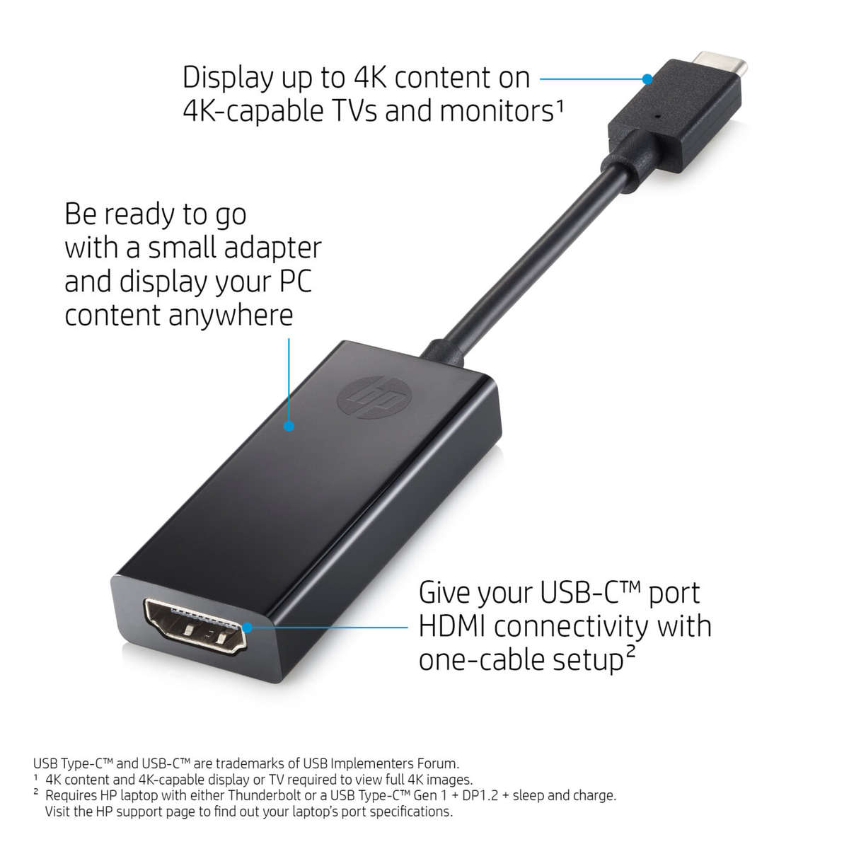 HP USB-C to HDMI 2.0 Adapter