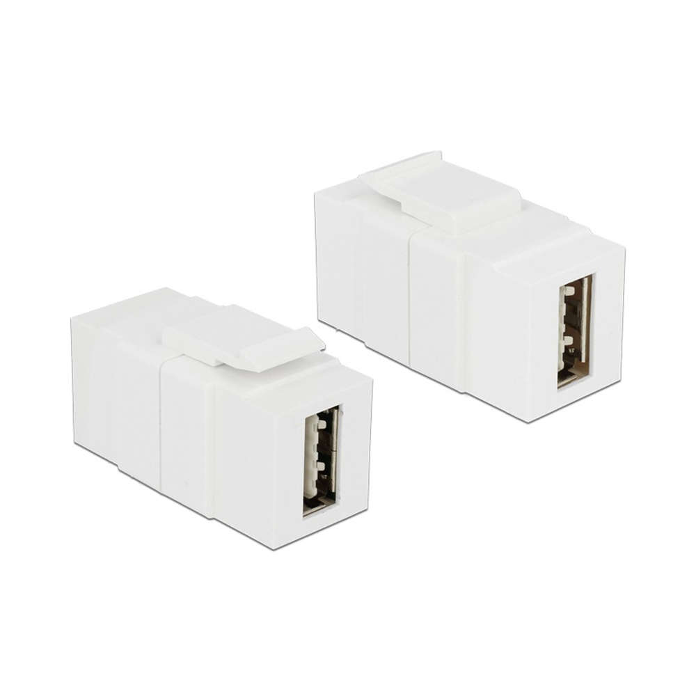 Delock 86353 USB2.0 Type-A Female Keystone - White