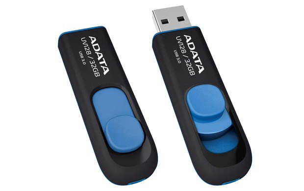 Adata USB 3.2 Retractable 128GB Blk/Blu