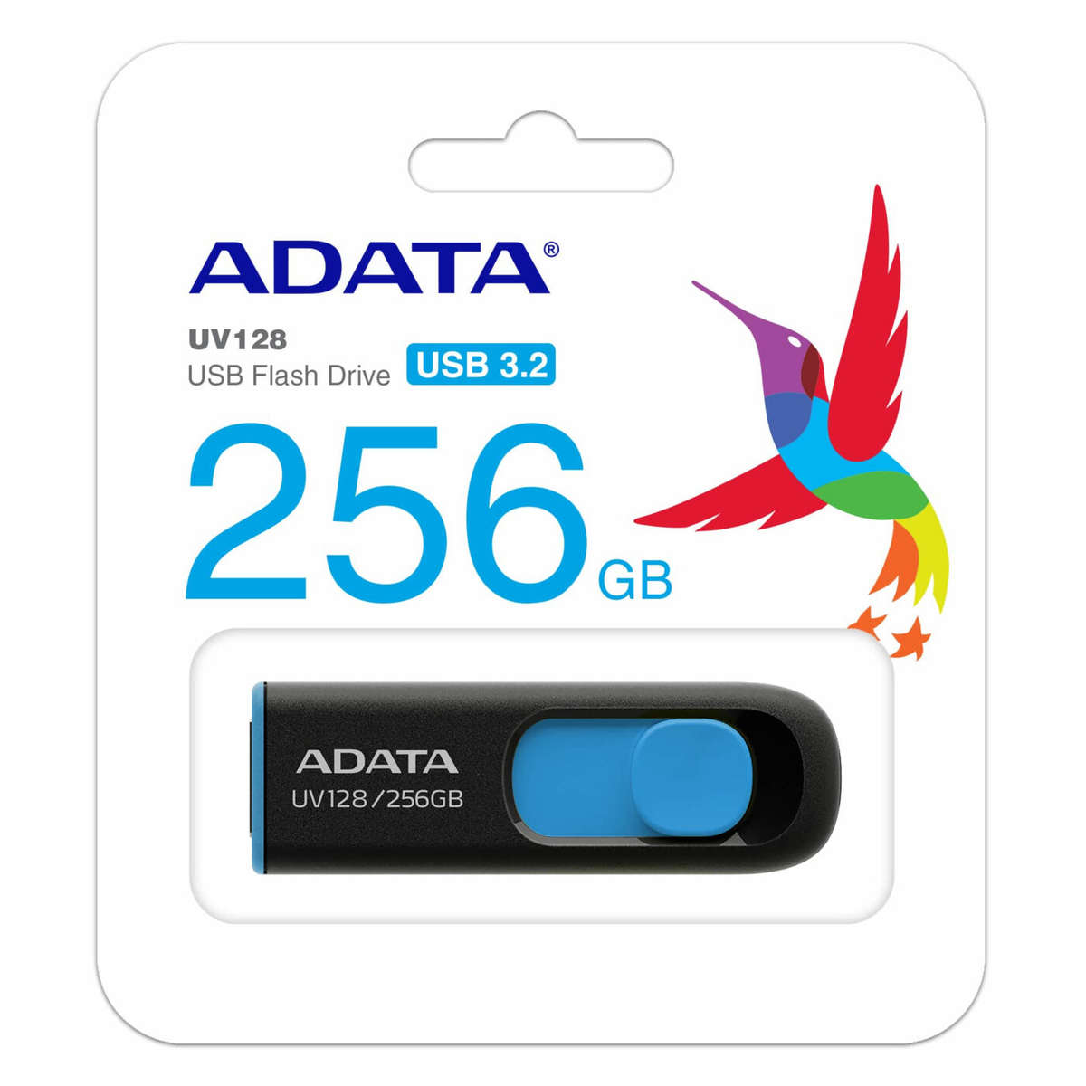 Adata USB 3.2 Retractable 256GB Blk/Blu