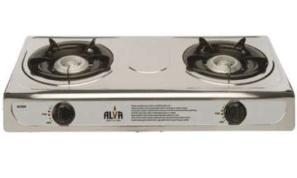 Alva 2 Plate Stainless Steel Gas Stove - This 2 burner gas stove features twin individually controll