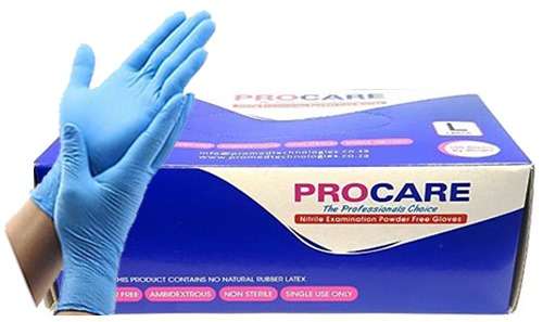 Casey Procare Powder Free Blue Nitrile Disposable