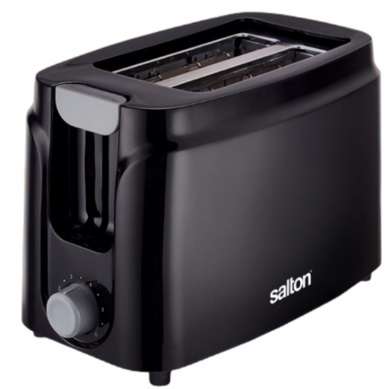 Salton 2 Slice Cool Touch Black Toaster