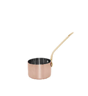 MINI POT S/S COPPER PLATED W/1 HANDLE 78MM