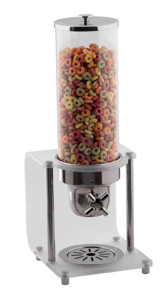 CEREAL DISPENSER HI-LINE S/STEEL POLYCARBONATE CYLINDER