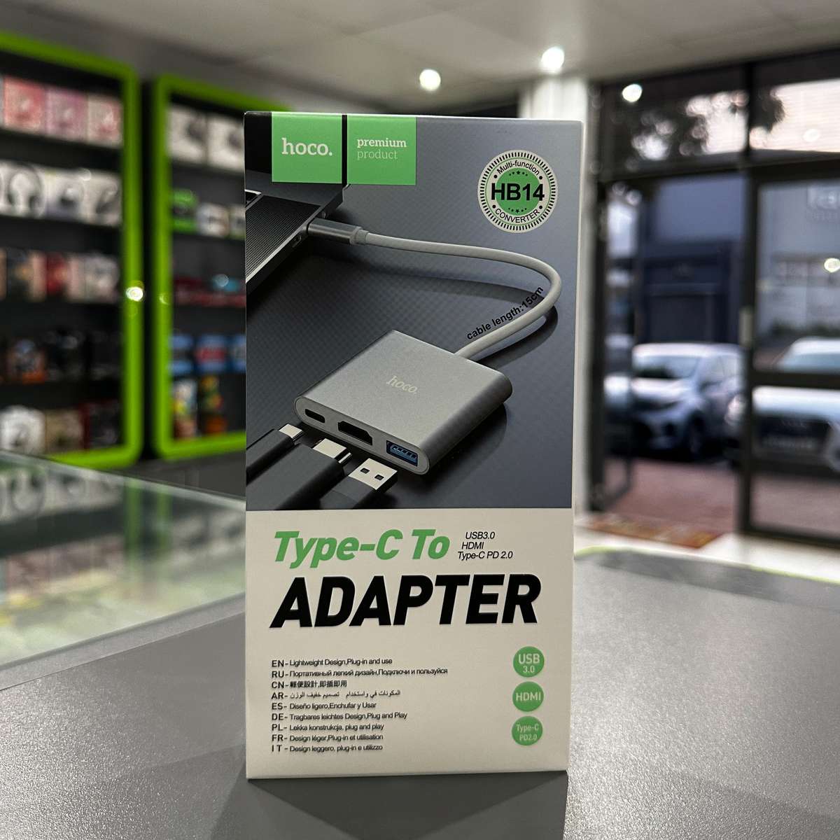 HOCO Hub Type-c to HDMI - USB 3.0 - PD Aluminum Alloy Converter Adapter - Silver