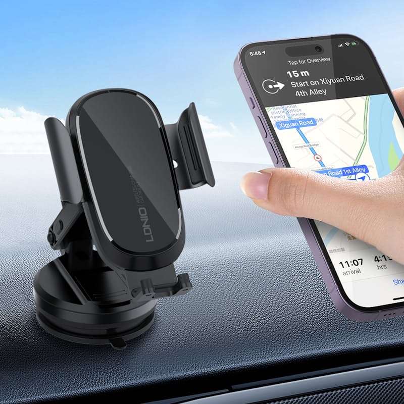 LDNIO 15W Wireless Charging MW21-1 Car Phone Mount Cellphone Holder