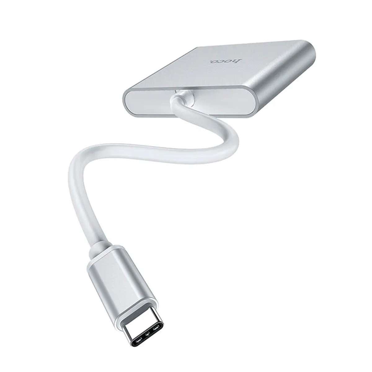 HOCO Hub Type-c to HDMI - USB 3.0 - PD Aluminum Alloy Converter Adapter - Silver