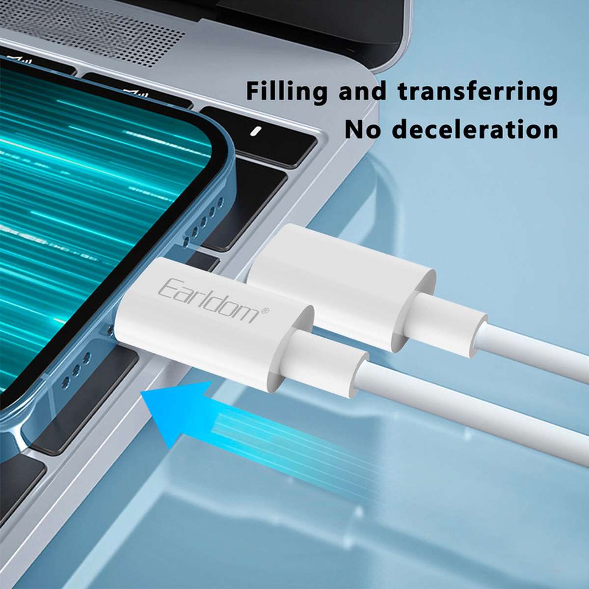 High-Speed Charging Cable: PD Type-C to Lightning Charge Cable (1 Meter)