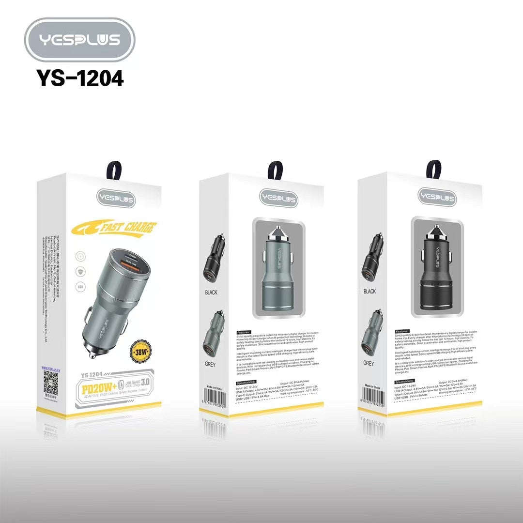 YesPlus PD20W Dual Port Car Charger
