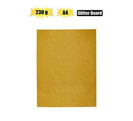 Art+craft a4 glitter board 230gsm gold