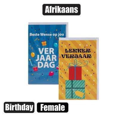 Card & envelope birthday - male afr