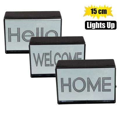 Orn light box w/words 15cm asstd