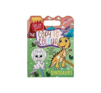 Book colouring copy dinosaurs