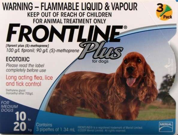 Frontline Plus for Medium Dogs (10-20kg) - 1 Pipette 0.10kg